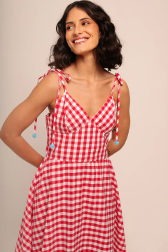 Vestido Mari Vichy Vermelho - Atelier de Vestidos | Estilista Tati Magalhães | Made in Rio