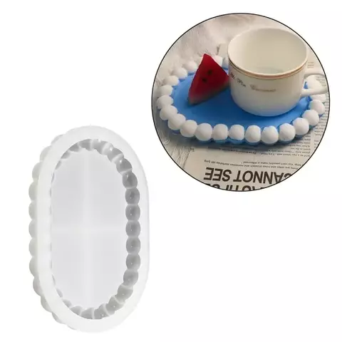 MOLDE SILICONA BANDEJA PLATO OVALADO BURBUJAS 17CM - comprar online