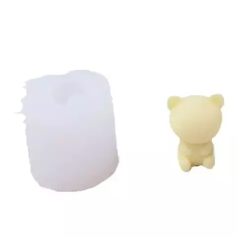 MOLDE SILICONA OSO CABEZA LISA 3D VELA - comprar online