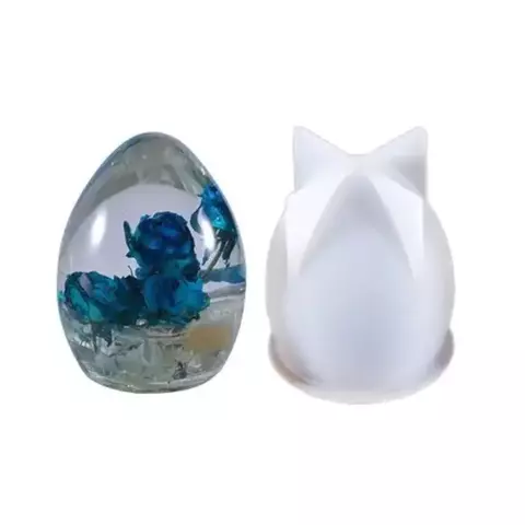 MOLDE SILICONA HUEVO 3D VELA 7,5 X 6,5 CM - comprar online