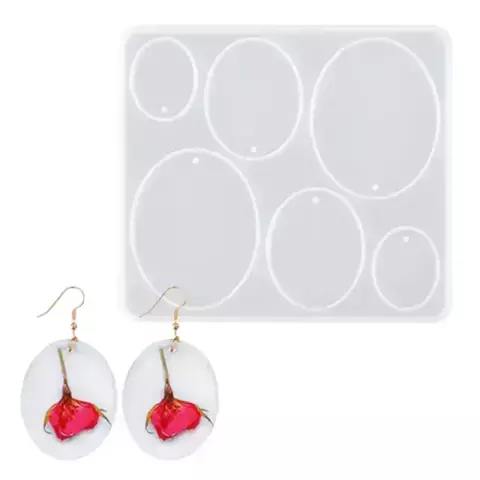 MOLDE 6 DIJES AROS OVALOS MIX TAMAÑOS - comprar online