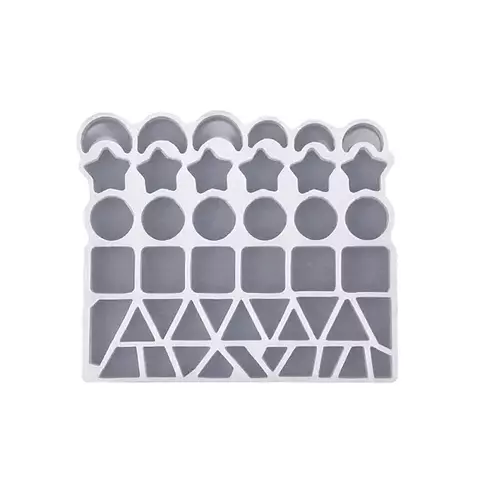 MOLDE SILICONA MINI FORMAS LUNA CIRCULO ESTRELLA CUADRADO X 45 UN - comprar online