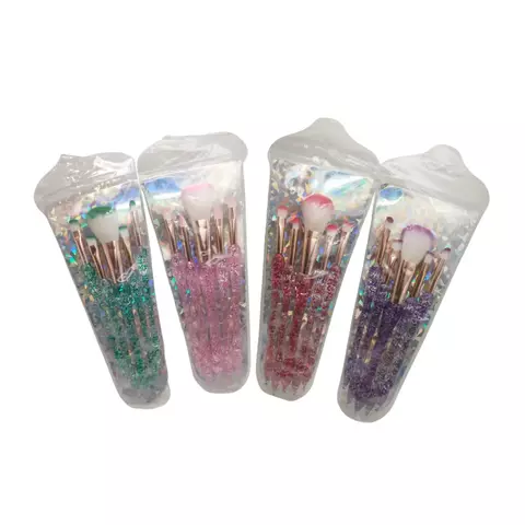 SET BROCHAS PINCELES MANGO GLITTER SHIMMER X 5 UN - comprar online