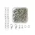 KIT ARMAR MOSQUETON CADENA ARGOLLA TAPA NUDOS X 80 UNI PLATEADO
