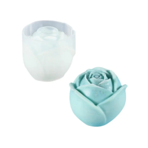 MOLDE SILICONA FLOR ROSA REDONDA 3D INDIVIDUAL