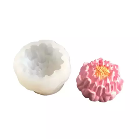MOLDE SILICONA PEONIA VELA 7 CM - comprar online