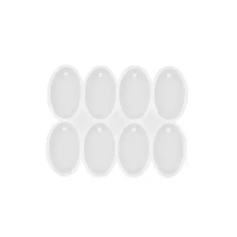 MOLDE SILICONA 8 DIJES LLAVEROS OVALOS - OVALADOS - comprar online