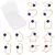 SET 28 BISELES DORADOS FORMAS GEOMETRICAS CON ROSA - comprar online