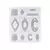 MOLDE SILICONA 11 DIJES DIAMANTES Y LETRAS C - comprar online