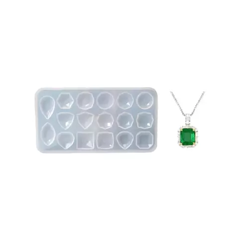 MOLDE SILICONA 17 DIAMANTES FORMAS VARIAS - comprar online