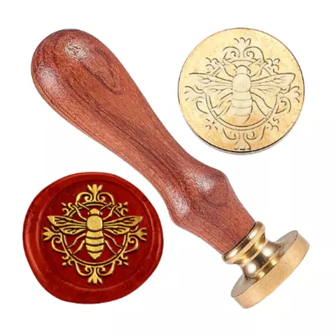 SELLO DE LACRE ABEJA 2,5 CM CON MANGO - comprar online