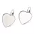 AROS COLGANTES CORAZON 20MM ACERO INOX PARA RELLENAR RESINA - PAR - Novara Store