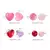 KIT ARMAR CUENTAS CORAZONES Y ESFERAS ROJO ROSA 200 UN APROX - Novara Store