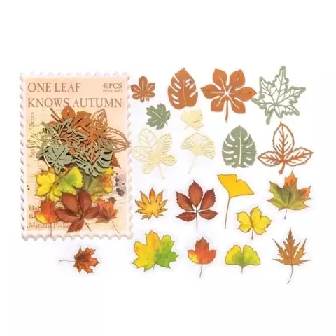 STICKERS HOJAS DE OTOÑO CON Y SIN ADHESIVO ONE LEAF - comprar online