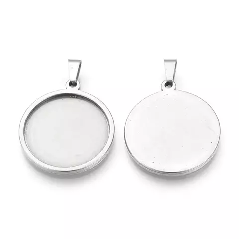 DIJE CIRCULAR ACERO INOXIDABLE PARA RELLENAR RESINA 2,5 CM - comprar online