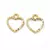 DIJE CORAZON TEXTURADO CALADO ALEACION DORADO PARA RELLENAR RESINA (UNIDAD) - comprar online