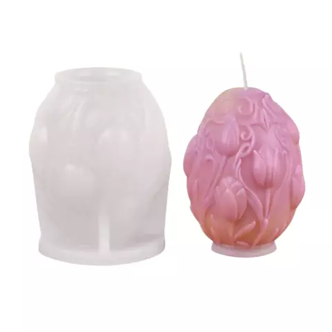 MOLDE SILICONA HUEVO DE PIMPOLLOS FLORES - comprar online