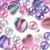 KIT ESTUCHE CUENTAS ESFERAS Y CORAZONES ROSA VIOLETA BLANCO X 50G X 195 UNI - tienda online