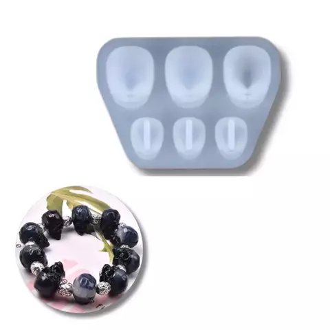 MOLDE SILICONA 6 DIJES MOSTACILLAS CALAVERA MINI Y MEDIUM - comprar online