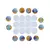 MOLDE SILICONA PLANCHA 12 DIJES CIRCULOS X 3,5CM LLAVEROS - Novara Store