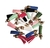 PACK BORLAS con FLECO de GAMUZA X 3.5 CM DORADO SURTIDO X 100 U.