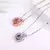 COLLAR MANZANA STRASS TE AMO 100 IDIOMAS ORO ROSA REGULABLE CADENA 45 CM en internet