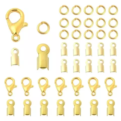 KIT ARMAR APRIETA CORDON TANZA ARGOLLAS MOSQUETON DORADO X 450 U APROX - comprar online