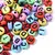 CUENTAS LETRAS PLANAS Y REDONDAS MULTICOLOR X 15G X 100 UNI - tienda online
