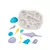 MOLDE PLANCHA 10 CARACOLES GRANDE ROSA IRREGULAR