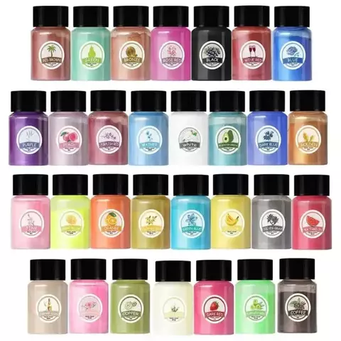 SET DE 30 PIGMENTOS EN POLVO METALIZADO POWDER - 10 GR