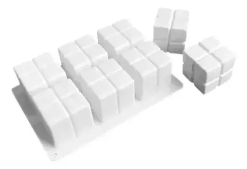 MOLDE SILICONA PLANCHA 6 MINI CUBOS VELA - comprar online