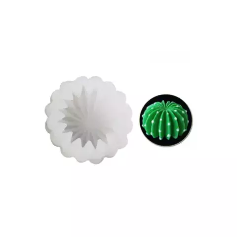 MOLDE SILICONA VELA JABON CACTUS 3D MEDIANO