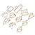 SET 10 DIJES BRONCE ANTIGUO - FORMAS VARIAS x 10 Un en internet