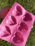 MOLDE PLANCHA 6 CORAZONES GRANDES FACETADOS - Novara Store