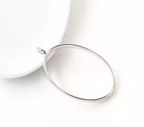 DIJE OVAL - COLOR PLATA - comprar online