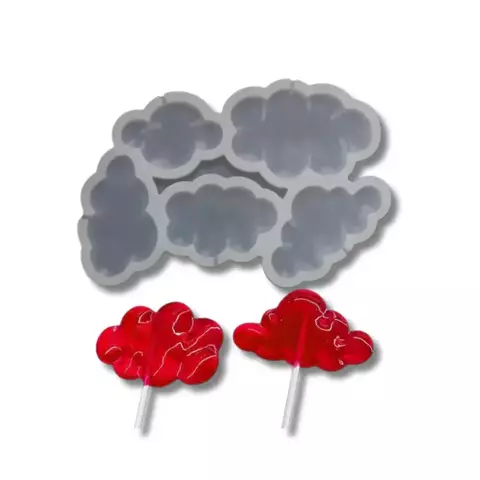 MOLDE SILICONA 5 CHUPETINES NUBES - comprar online