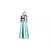 BORLA FLECO GAMUZA - COLOR PLATEADO Y TURQUESA X 1 U. - comprar online