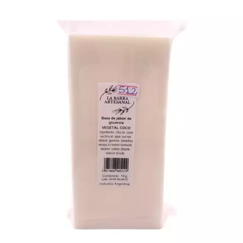 BARRA JABON ARTESANAL VEGETAL DE COCO X 1 KG - comprar online