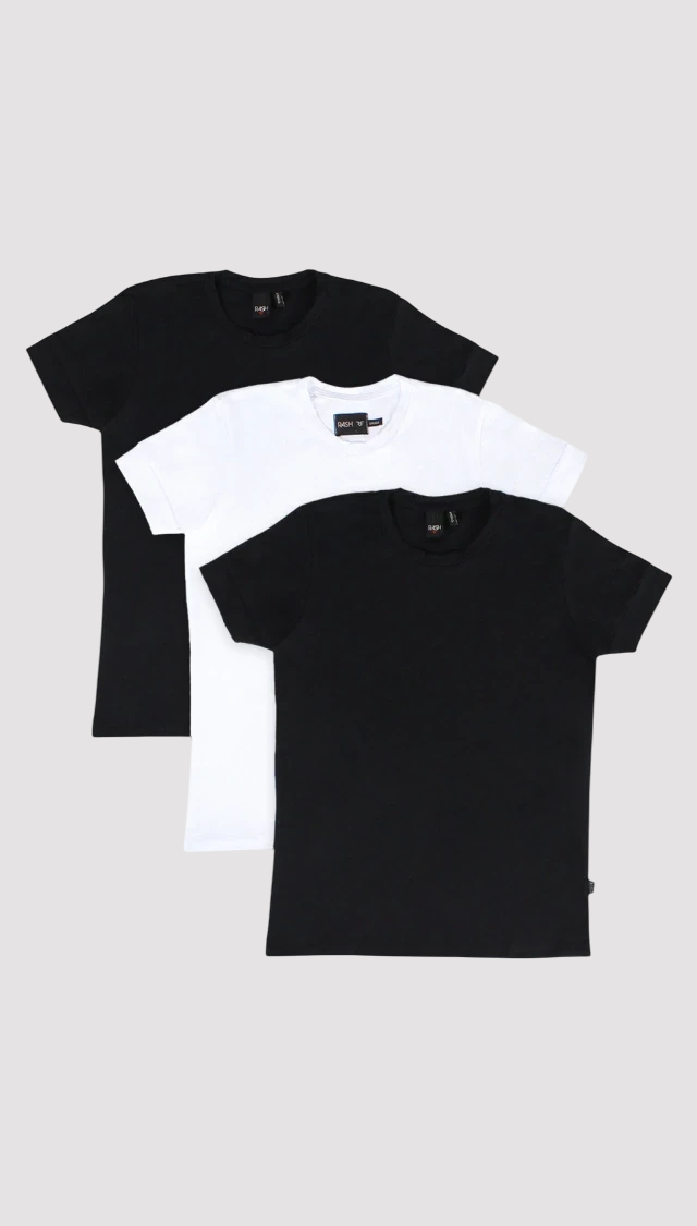 Pack x3 Remeras basicas de Lycra y Algodon