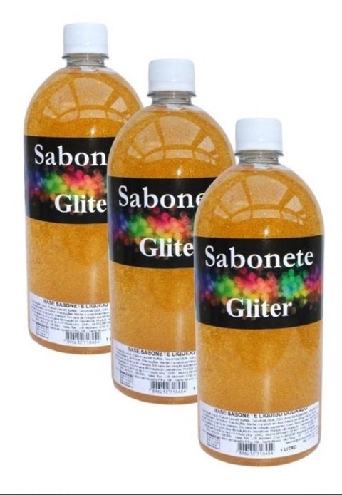 Sabonete Liquido c/ glitter DOURADO 1 litro