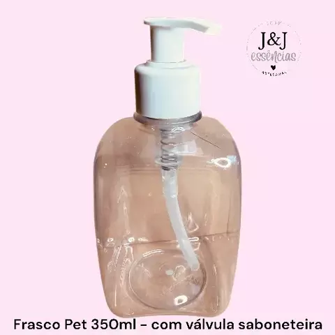Frasco Pet 350ML com Válvula Saboneteira BRANCA