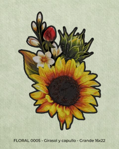 Aplique Bordado Termoadhesivo Grande. Línea FLORAL - tienda online