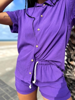 Camisa Tahu Viscolinho Roxa - comprar online
