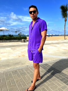 Camisa Tahu Viscolinho Roxa - loja online