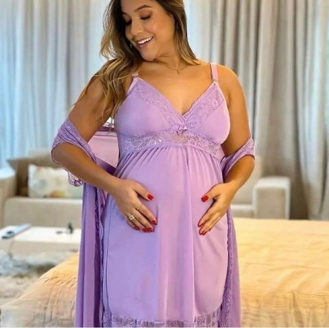 Kit amamentação- Camisola + Roby - comprar online