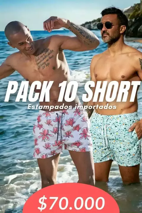 Pack 10 Short de Baño Estampados - comprar online