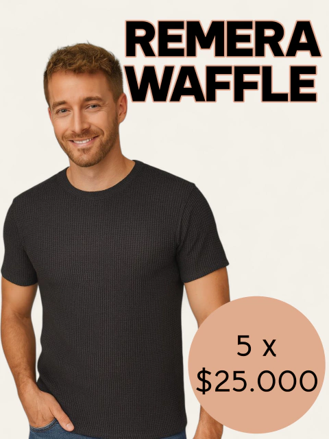 Pack 5 Remeras Waffle - comprar online