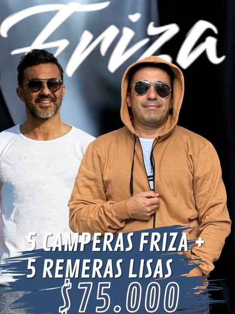 Pack 5 Camperas Frizadas + 5 Remeras Lisas - comprar online
