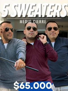 Pack 5 Sweaters Medio Cierre.