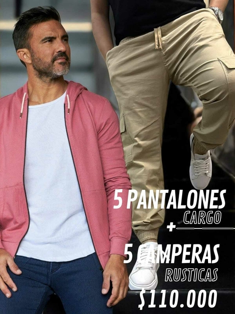 PACK 5 Jogger Cargo + 5 Campera Rustica - comprar online